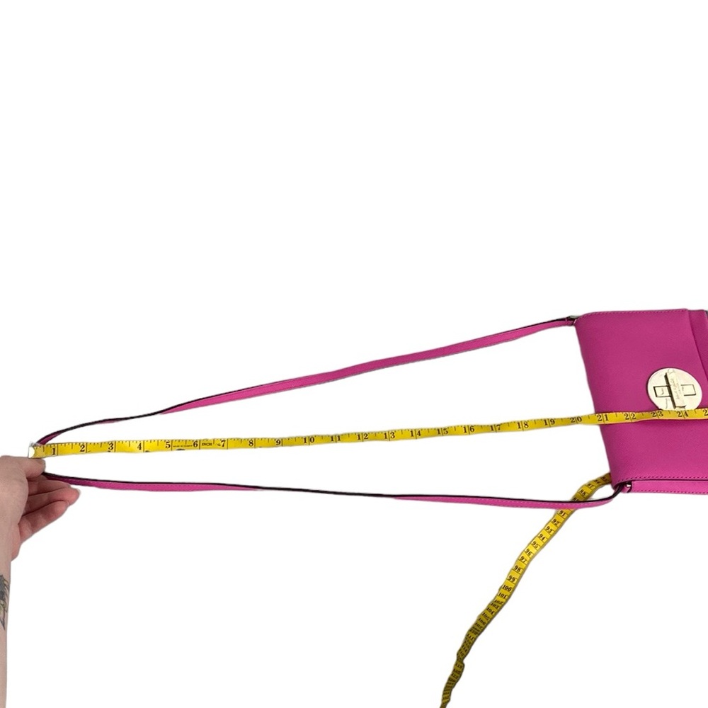 Kate Spade EUC Sally Newberry Lane Hot Pink Leather Turnlock Crossbody - Picture 16 of 16